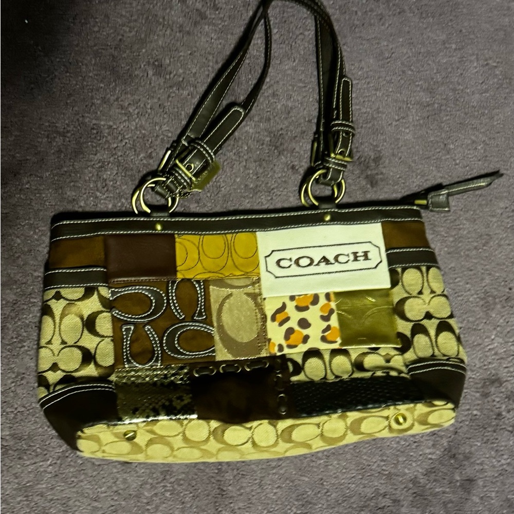 Vintage mixed media Coach purse